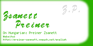 zsanett preiner business card